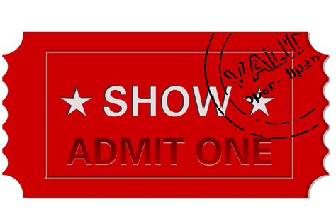 Entry Ticket, Admit One Free Stock Photo - Public Domain Pictures