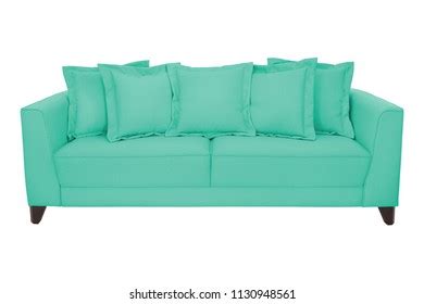 Modern Sofa Turquoise On White Background Stock Photo 1045956112 ...