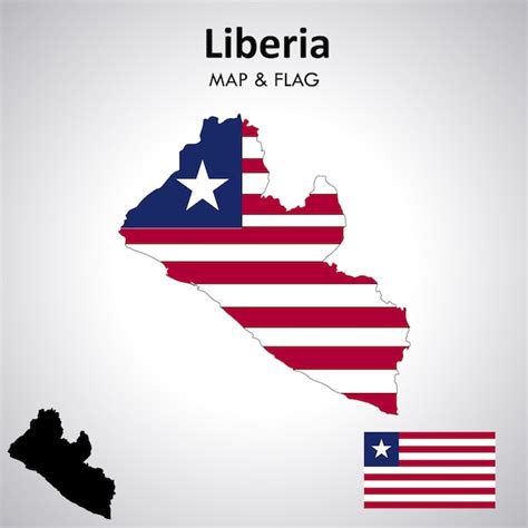 Premium Vector | Liberia flag and map design map flag vector file