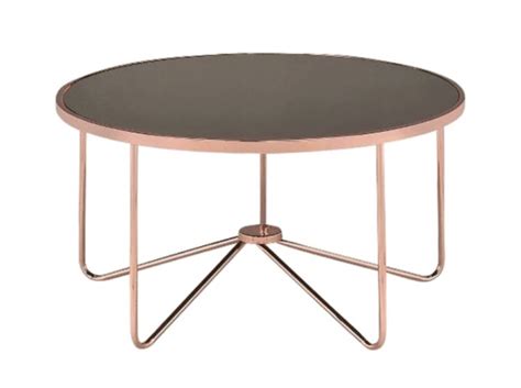 Rose Gold | Round glass coffee table, Glass accent tables, Round coffee ...
