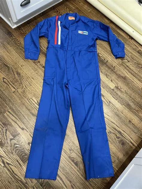 AUTHENTIC VINTAGE AMTRAK Employee Railroad Blue Coveralls Uniform Logo ...