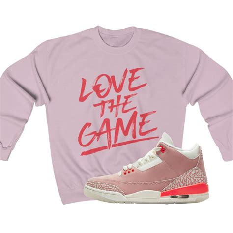 Air Jordan 3 Rust Pink Sneaker Matching Sweatshirt & Outfit | Etsy