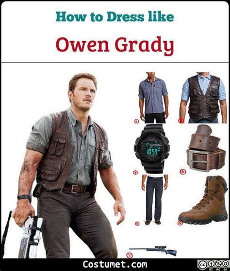 an advertisement for the movie, how to dress like owen grady in costume