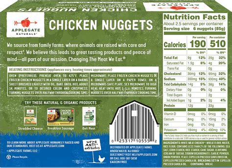 Products Breaded Chicken Natural Gluten-Free Chicken Nuggets Applegate ...