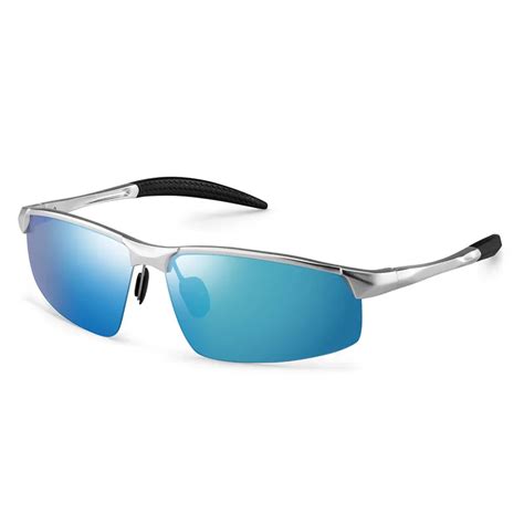 SOXICK Brand Polarized Sunglasses for Men Women Blue Lens Anti Glare Safety Driving Sun Glasses ...