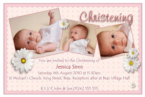 Christening Invitation Templates Download | Christening invitations girl, Baptism invitations ...