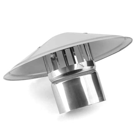 6inch Stove Pipe Chimney Cap Fireplaces Rain Hat Galvanized Iron Mushroom 0.6mm - Fireplacess.com