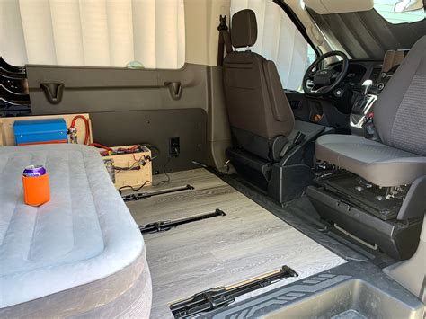 Simple van bed and storage for the first trips | Ford Transit USA Forum