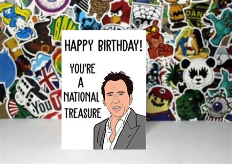 Nicolas Cage Birthday Card National Treasure | Etsy