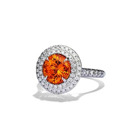 Ring in Platinum with a Spessartine and Diamonds | Tiffany & Co.