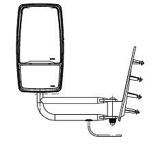 Rosco Heated Manual Mirror LH - #10R648F00 Bus Part - Mirrors ...