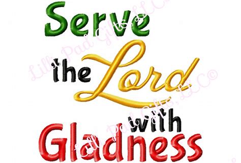 Serve the Lord With Gladness Machine Embroidery Design 10 - Etsy