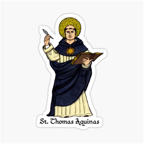 "Saint Thomas Aquinas" Sticker for Sale by colleendoodle | Redbubble