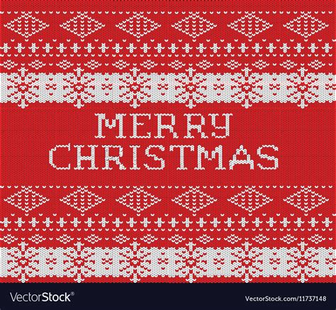 Merry christmas sweater pattern celebration Vector Image