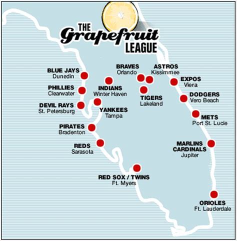 Mlb Spring Training Sites In Florida Map - Time Zones Map