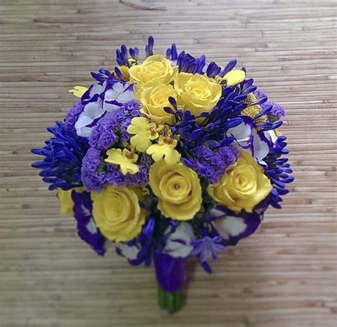 Purple and yellow bouquet by Katerina Krapivina. | Yellow bouquets ...