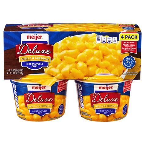 Meijer Macaroni & Cheese Original Shells & Cheese Sauce, 4 Pack ...