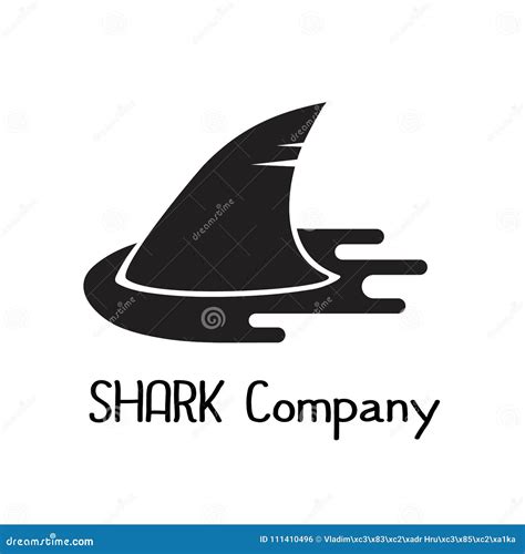 Shark Fin Silhouette Fish Icon Vector Illustration | CartoonDealer.com #111410496