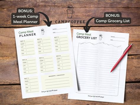 Printable Tent Camping Checklist Tent Camping Tips Camp - Etsy