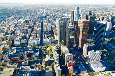 Wallpaper : city, cityscape, skyline, skyscraper, Los Angeles, horizon, town, bird's eye view ...