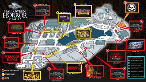 Hhn 2019 Map | Tourism, Travel maps, Halloween horror nights