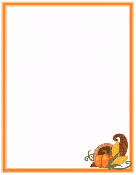 FREE Thanksgiving Border Printables | Many designs available | Thanksgiving greetings, Free ...