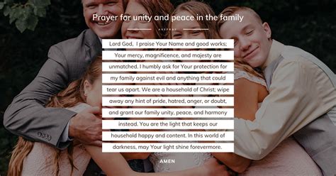 Prayer for family unity, strength, and harmony – AvePray