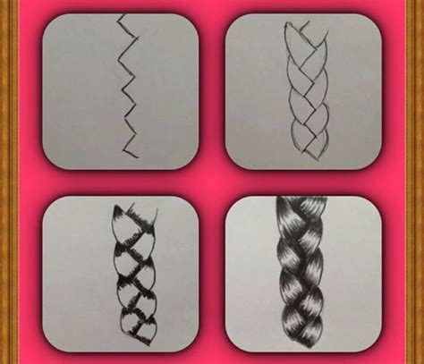 four different types of braids are shown in this drawing class video ...