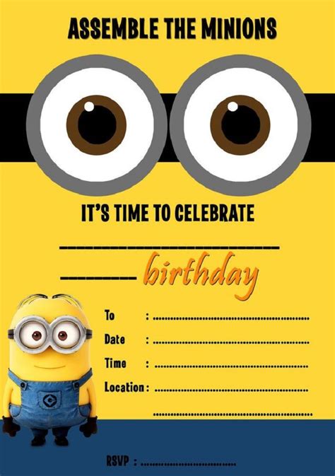 minion party invitations wallpaper | Minion party invitations, Birthday ...