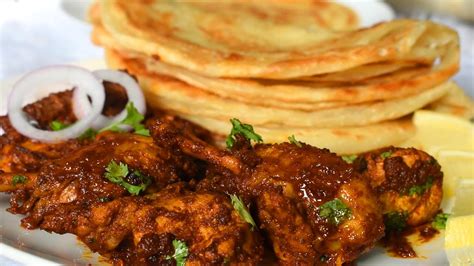 Lacha Paratha Aur Garlic Chicken Roast Recipe by Lively Cooking - YouTube