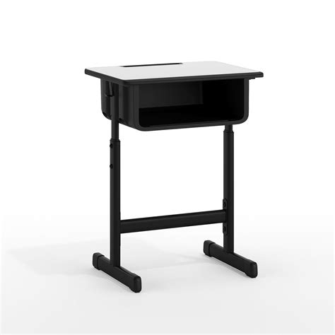 Student Desk with Grey Top and Adjustable Height Black Pedestal Frame | Walmart Canada