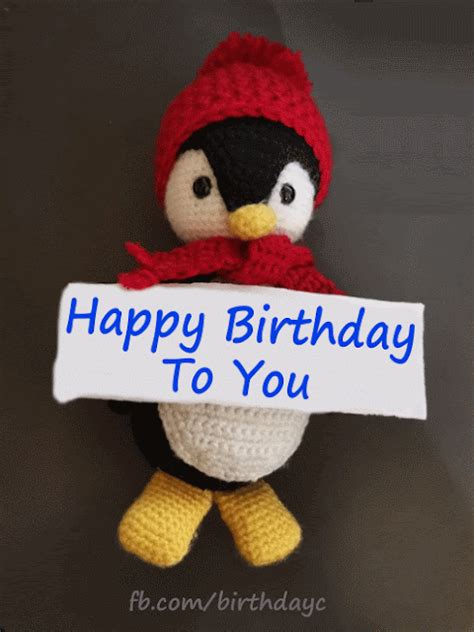 Penguin picture birthday gif message - Happy Birthday || HBDAY.ART