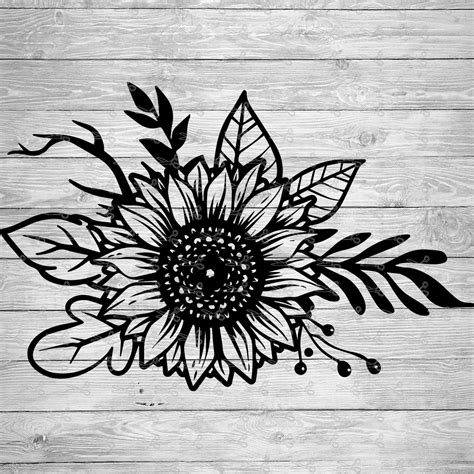Sunflowers Silhouette Svg Svgs Design Bundles Silhouette | My XXX Hot Girl