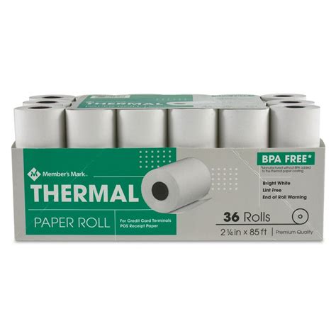 Thermal Receipt Paper Rolls, 2 1/4" X 85', 36 Rolls - Walmart.com ...