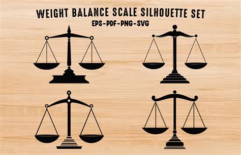 Beam Balance Scale Silhouette Vector Set Graphic by Gfx_Expert_Team ...