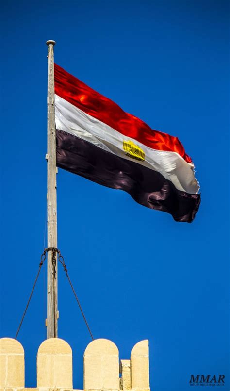 Arab Republic of Egypt Flag over Castle Qaitbay | Egypt flag, Egypt, Flag