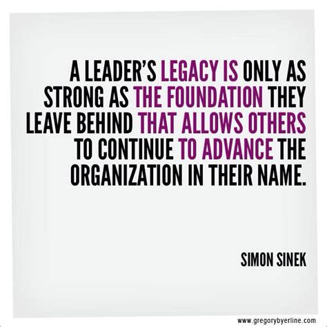 A leader's legacy is only as strong as the foundation they leave behind ...