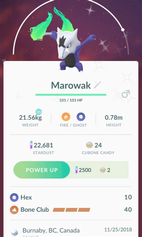 Shiny Alolan Marowak Pokemon Go, Video Gaming, Gaming Accessories, Game ...