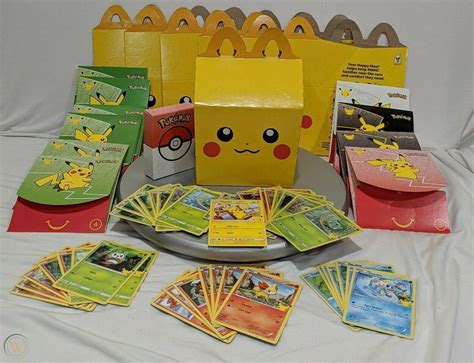 Mc Donalds Pokemon Cards Happy Meal -Lot 6 meal boxes/43 cards + more ...