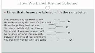 rhyme scheme checker