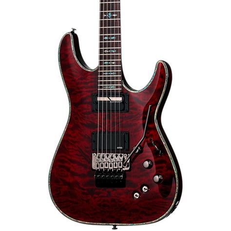 Schecter Guitar Research Hellraiser C-1 with Floyd Rose Sustainiac Electric Guitar Black Cherry ...