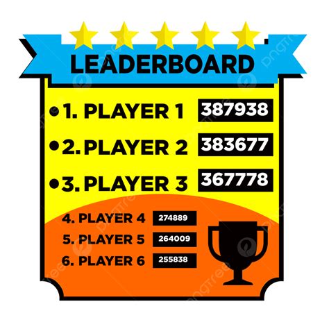 Game Leaderboard Ranking Vector Hd PNG Images, Leaderboard Game Vector Template, Vector, Icon ...