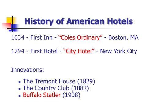 PPT - A Brief History of the Hotel Industry PowerPoint Presentation, free download - ID:68383