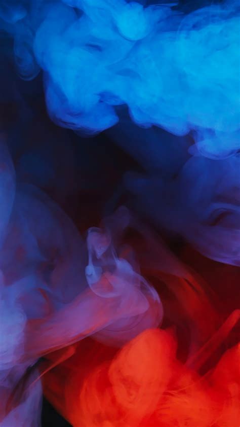 Blue, Red, Smoke, Abstract HD HD Phone Wallpaper | Rare Gallery