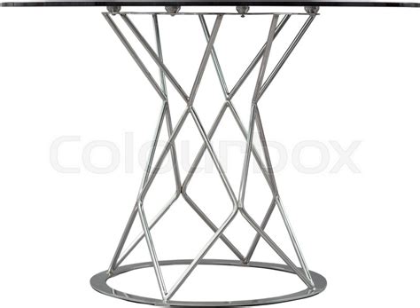 Round glass dinning table. Modern ... | Stock image | Colourbox