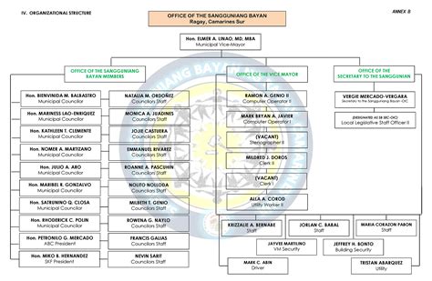 Organizational Structure Of Sangguniang Bayan Municipality Of Villaba ...