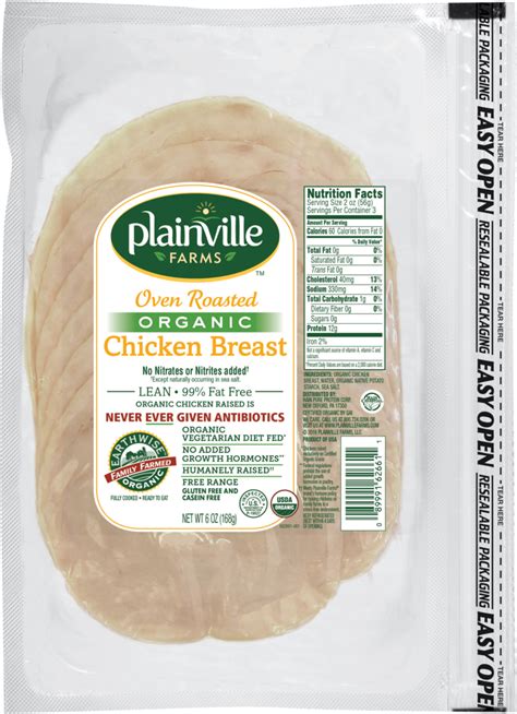 Organic Pre-Sliced Oven Roasted Chicken — PLAINVILLE FARMS