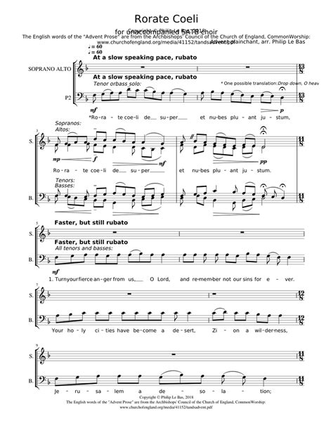 Rorate coeli - Jakob Reiner Sheet music for Piano | Download free in ...