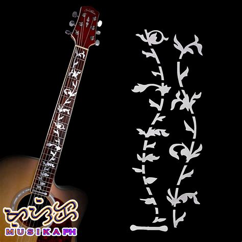 Guitar Fretboard Inlay Sticker Silver Vines | Lazada PH