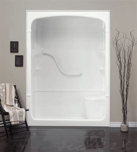 Mirolin Madison 60-Inch 1-Piece Acrylic Shower Stall with Seat | The Home Depot Canada